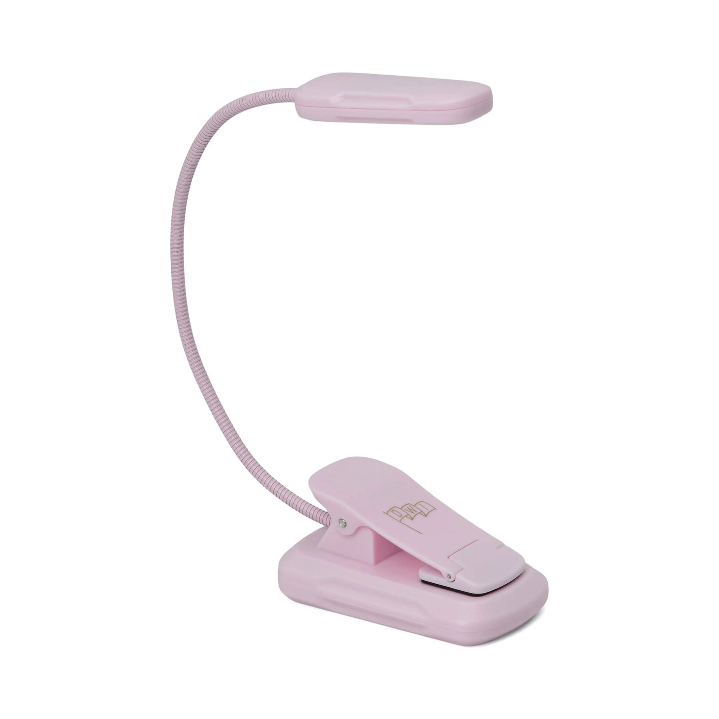 The Book Light - Lilac is a compact, lightweight clip-on LED desk lamp with a flexible neck and rectangular head, offering 9 LED settings. Shown in lilac against a plain white background.