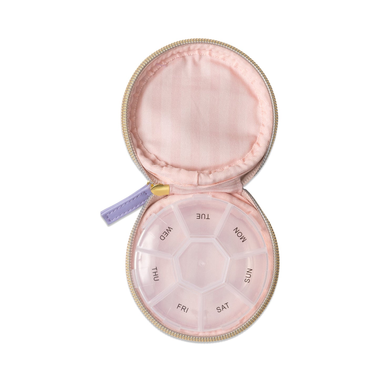 Vegan Leather Pill Case - Purple Vintage Floral