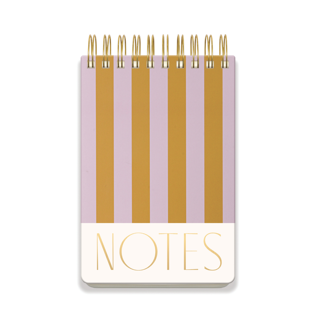 Large Chunky Notepad - Lilac + Ochre Stripes DesignWorks Ink