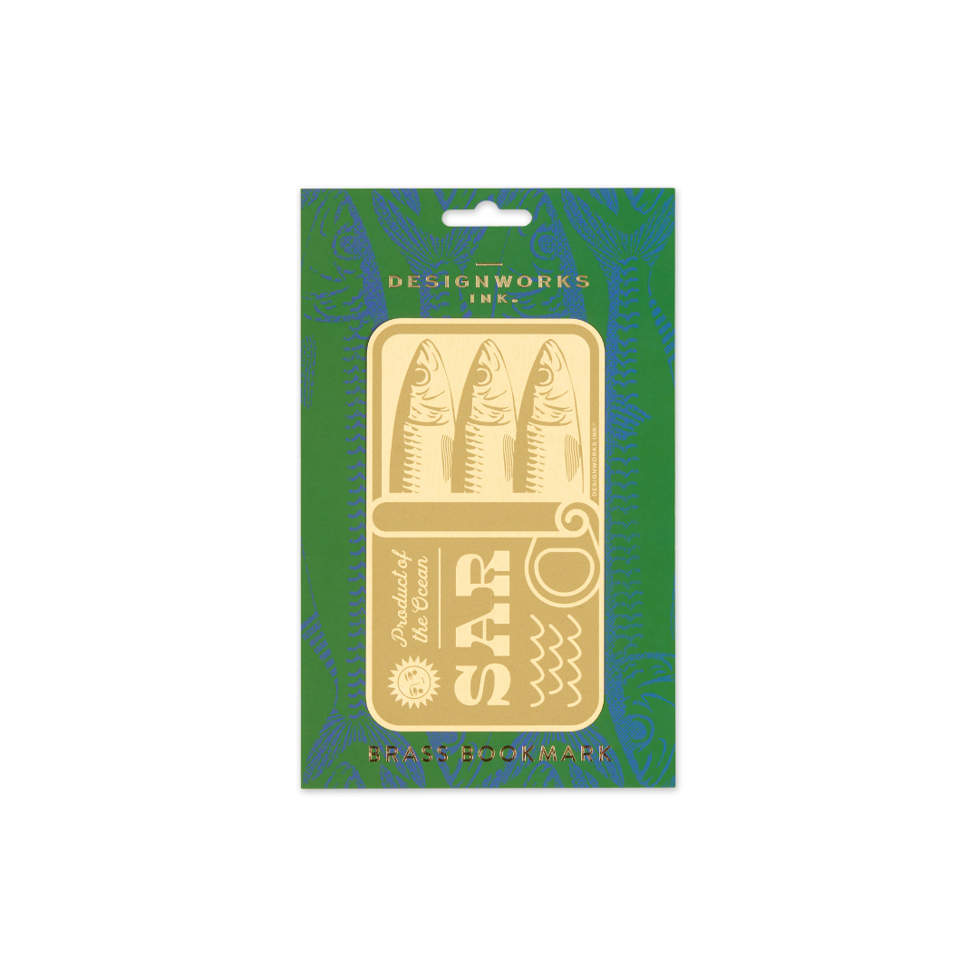 Brass Bookmark - Sardines Designworks Ink