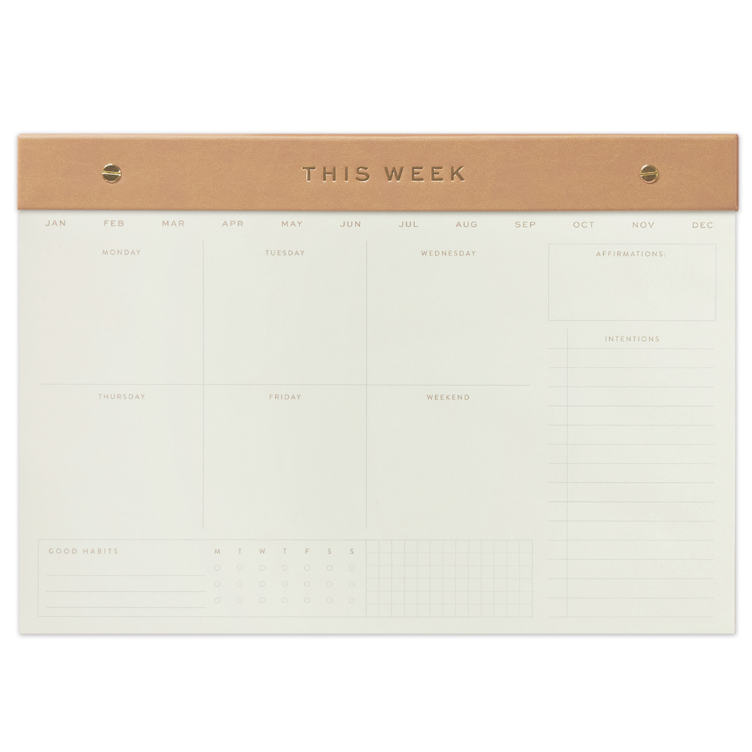 Weekly Postbound Notepad - Camel Designworks Ink