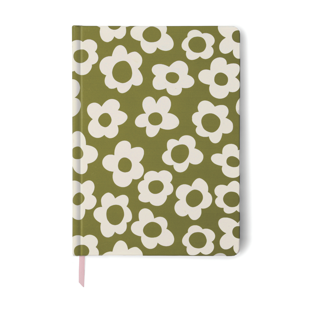 Soft Touch Jumbo Journal - Green Groovy Floral DesignWorks Ink