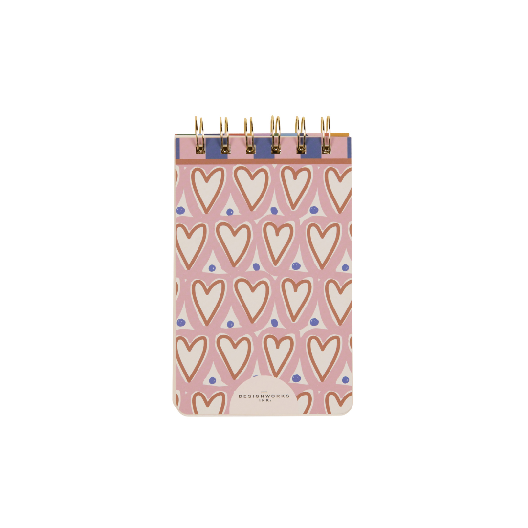 A Dopo Hearts Twin Wire Notepad Designworks Ink
