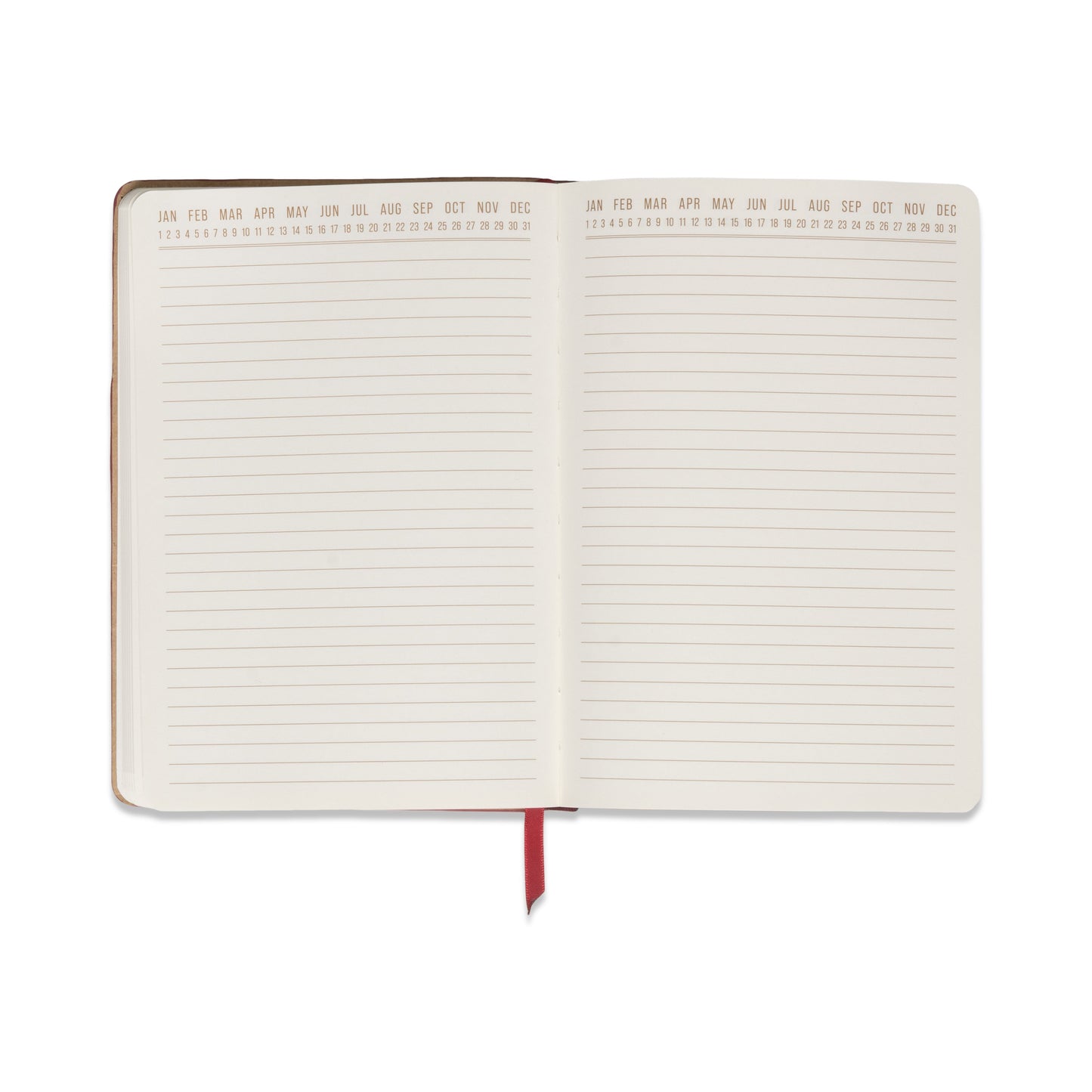 Vegan Leather Pocket Journal - Burgundy + Pink