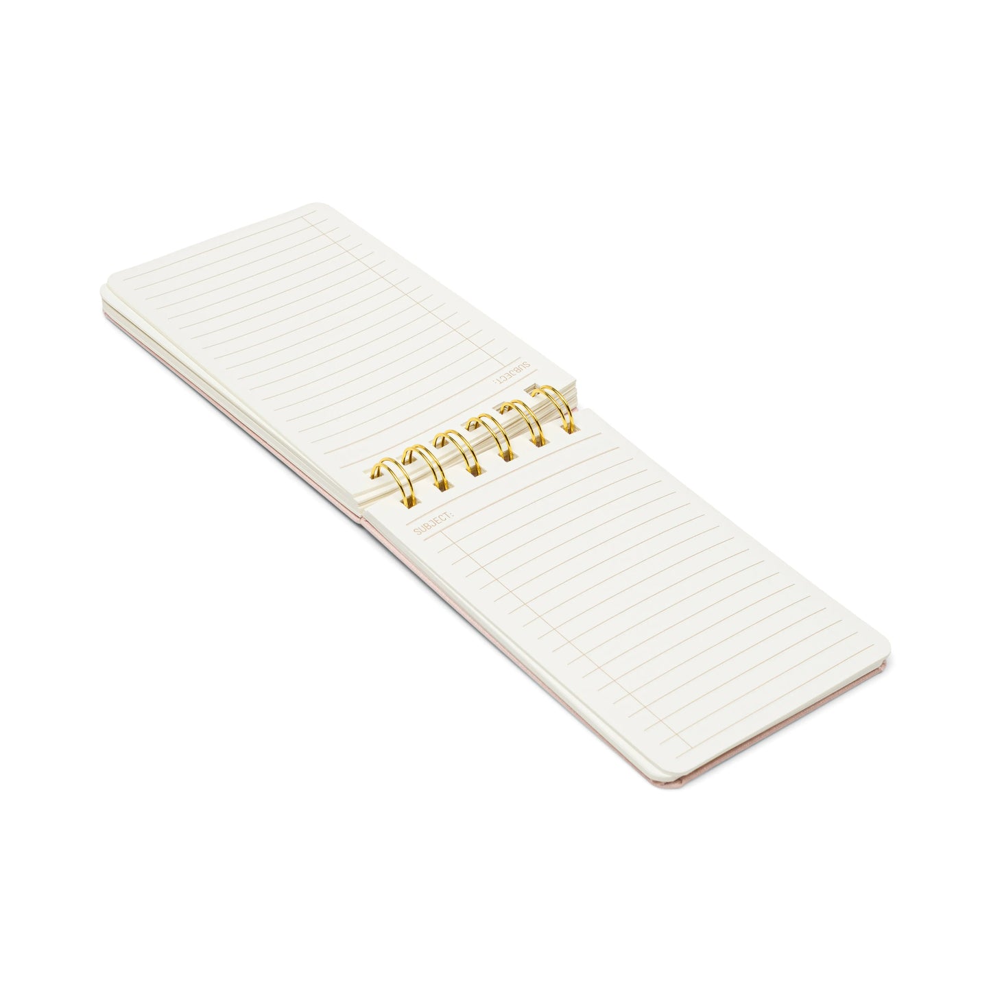 The Twin Wire Notepad - Mystic Icons, featuring lined acid-free pages and gold twin-wire binding, is a stylish and portable choice for everyday note-taking against a white background.