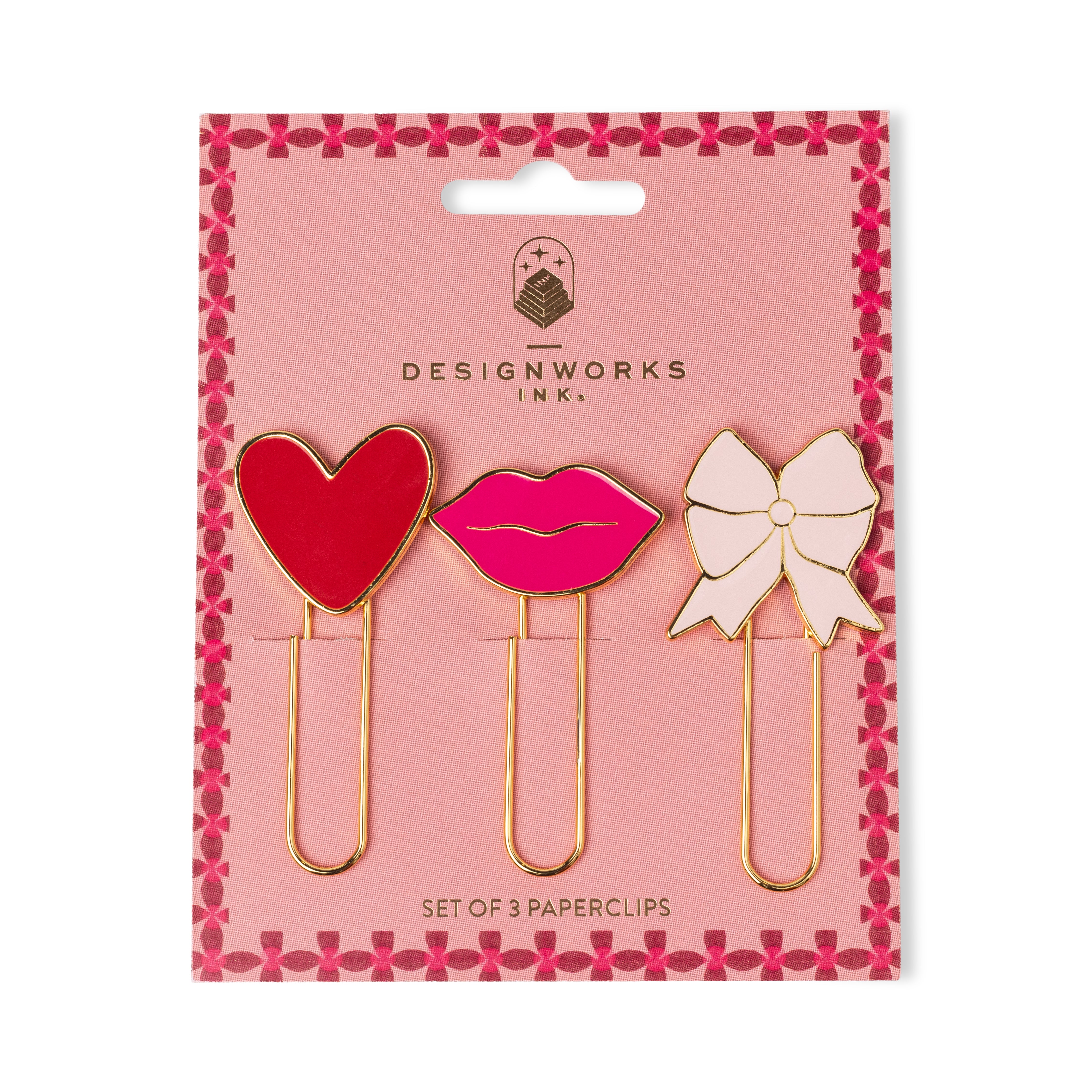 Decorative Paperclips - Love - Set of 3 Shaped Metal Clips