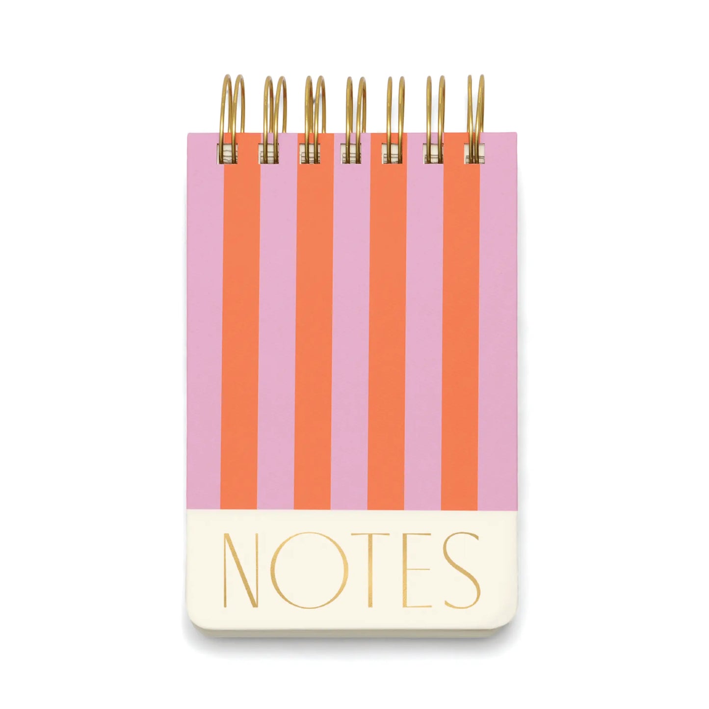 Twin Wire Chunky Notepad, 4" X 6" - Stripes on a white background.