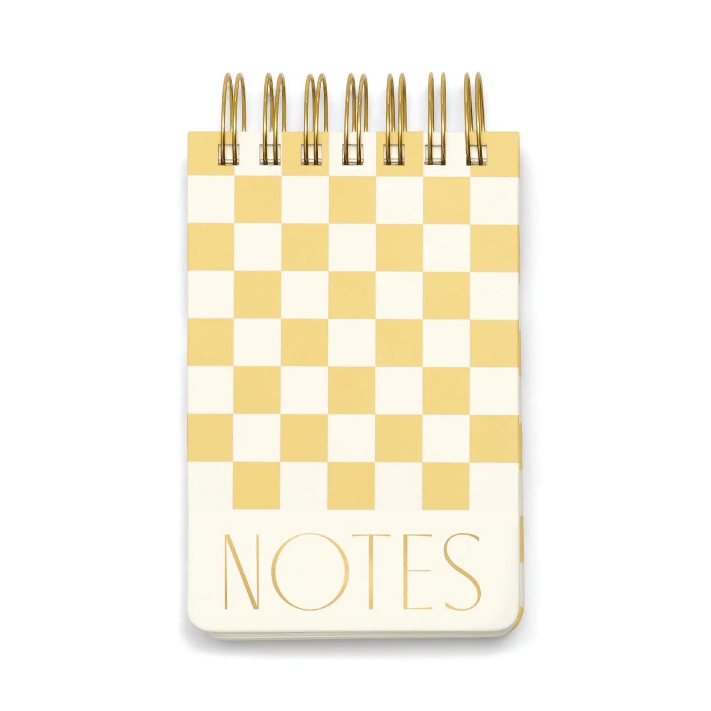 Twin Wire Notepad, 4" X 6" - Checks on a white background.