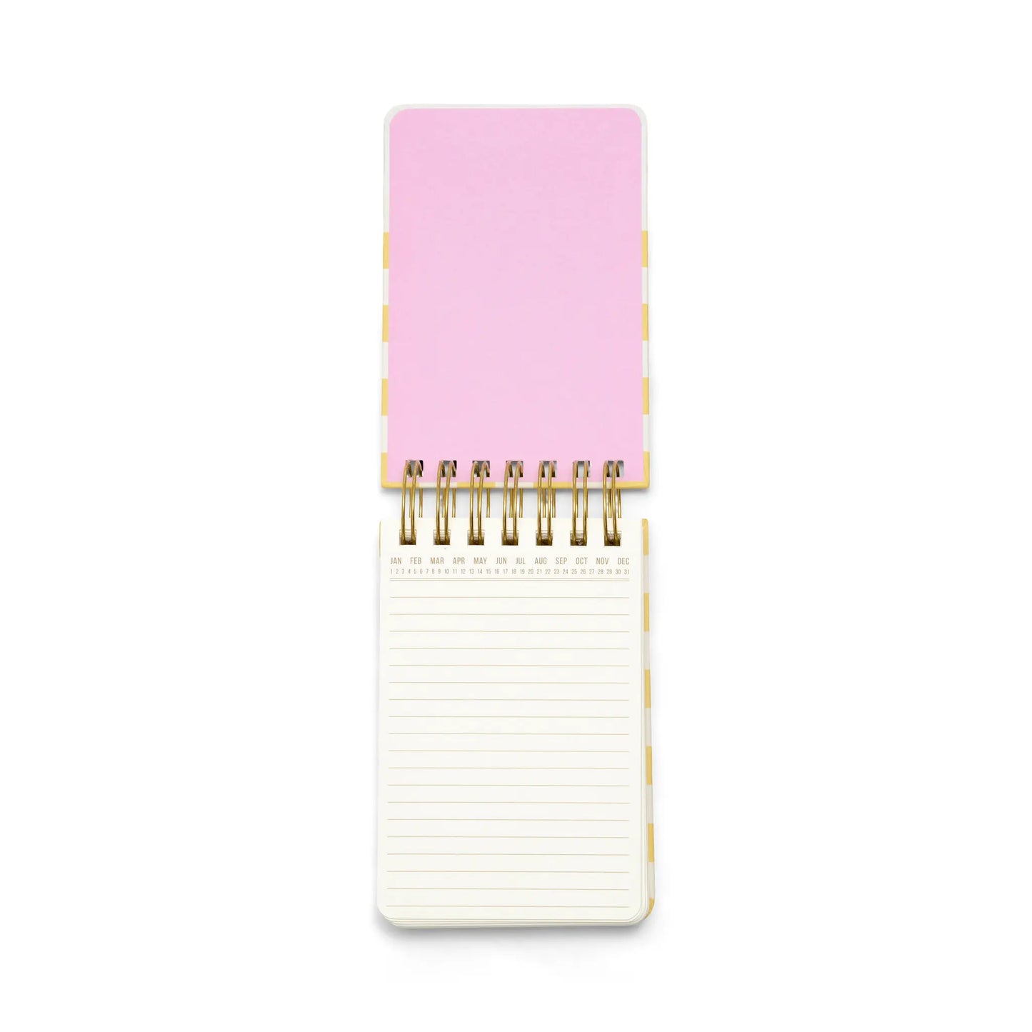 Open chunky notepad on a white background.
