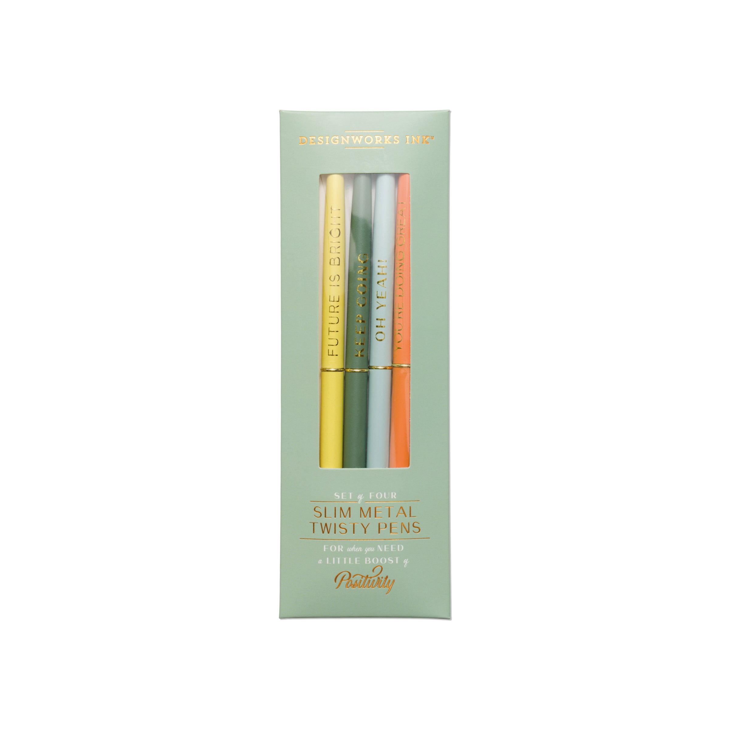 Slim Metal Pen Set - Cream