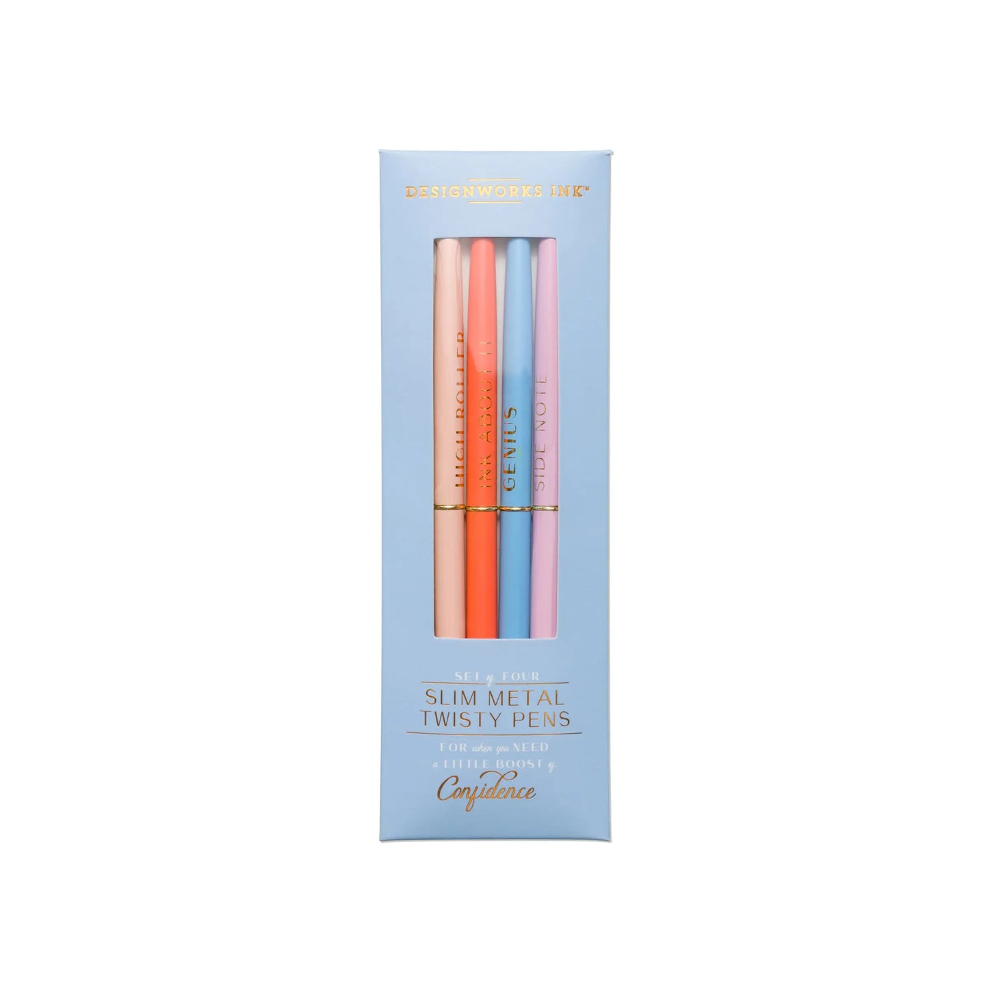 Slim Metal Twisty Pens - Confidence Set in box