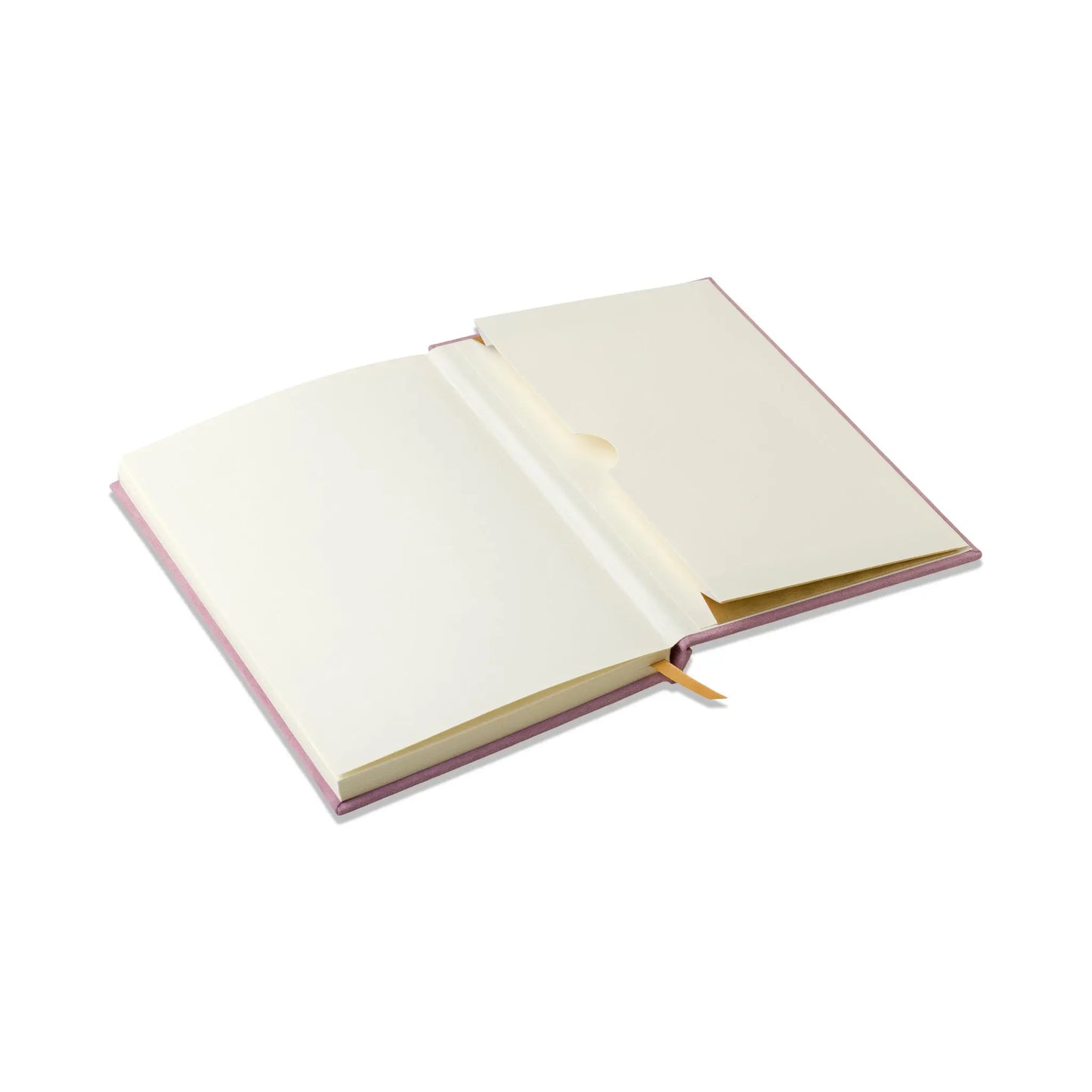 Hard Cover Suede Cloth Journal With Pocket - Notes lay flat picture with folder pocket