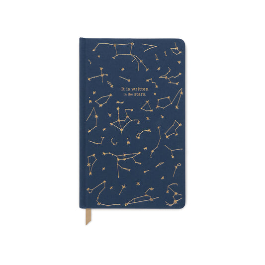 Cloth Journal - Navy Constellations "It Is Written In The Stars"