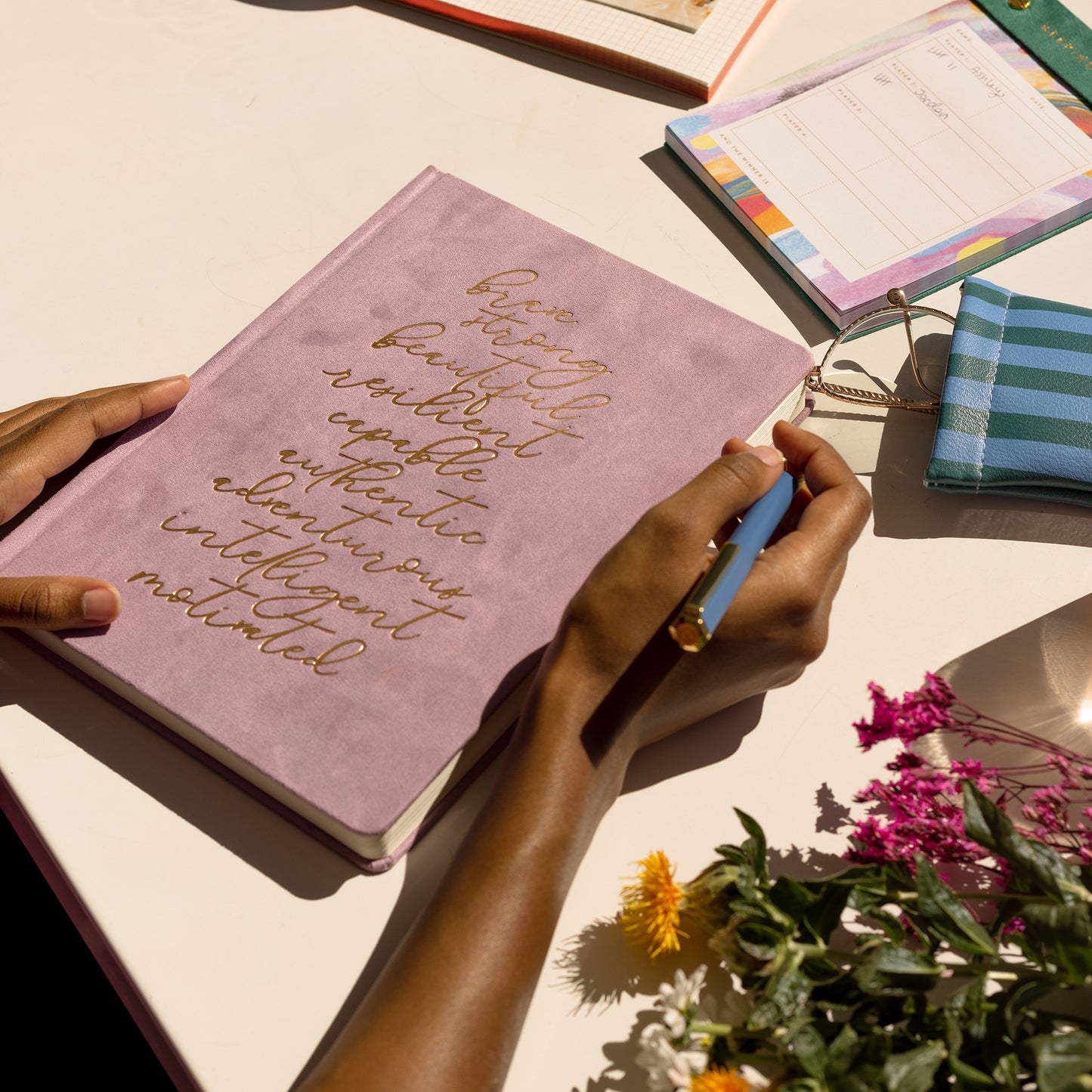 Jumbo Bookcloth Journal - Affirmations