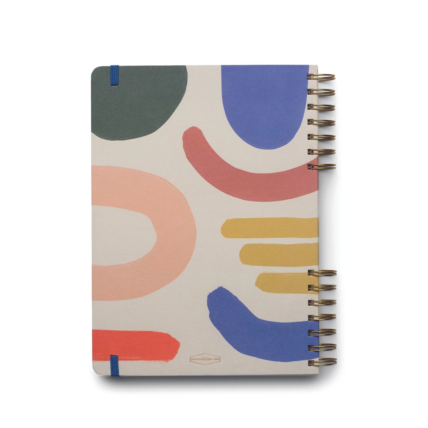 The Guided Wellness Journal - Come As You Are is a spiral-bound notebook with a cream cover featuring colorful abstract shapes—ideal for self-care routines or daily gratitude practice.