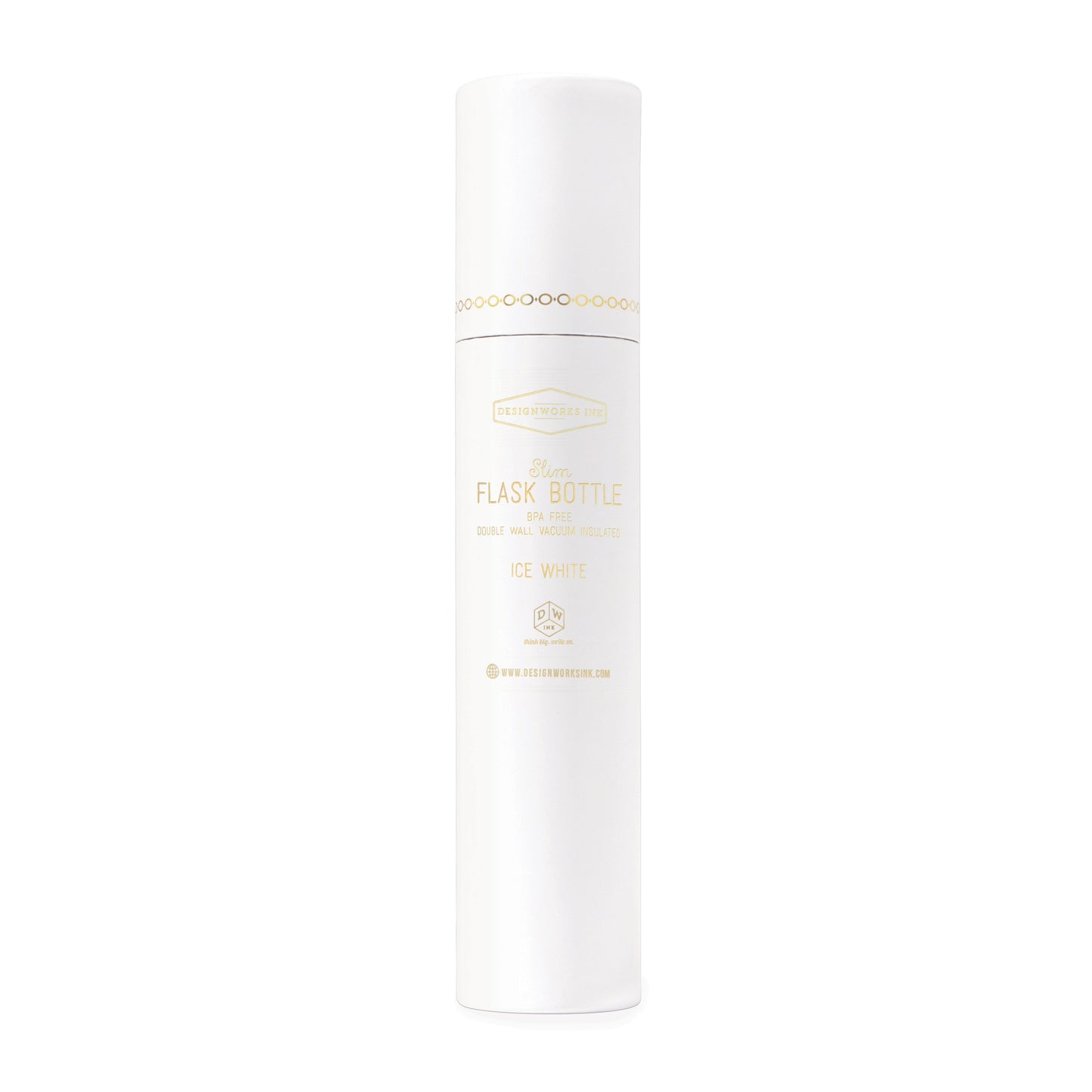 Slim Flask Bottle - Ice White