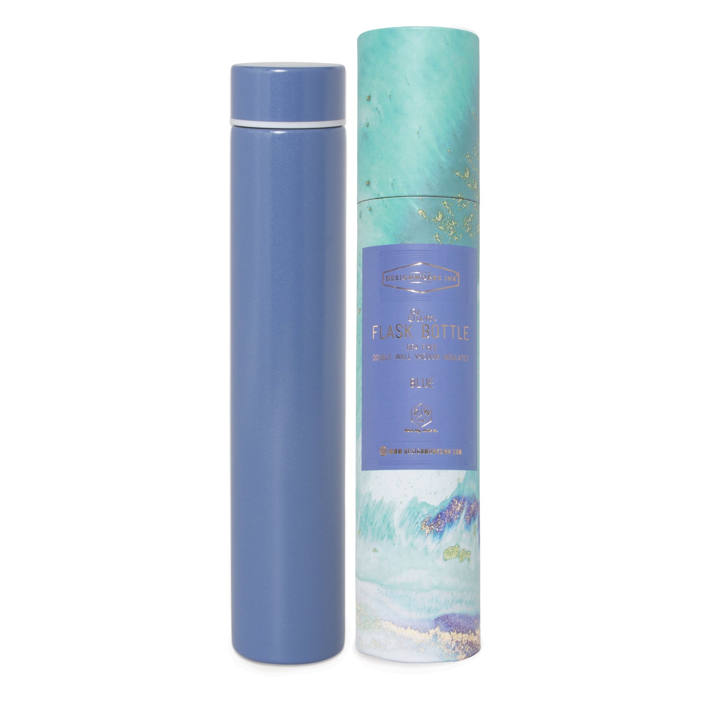 Slim Flask Bottle - Blue