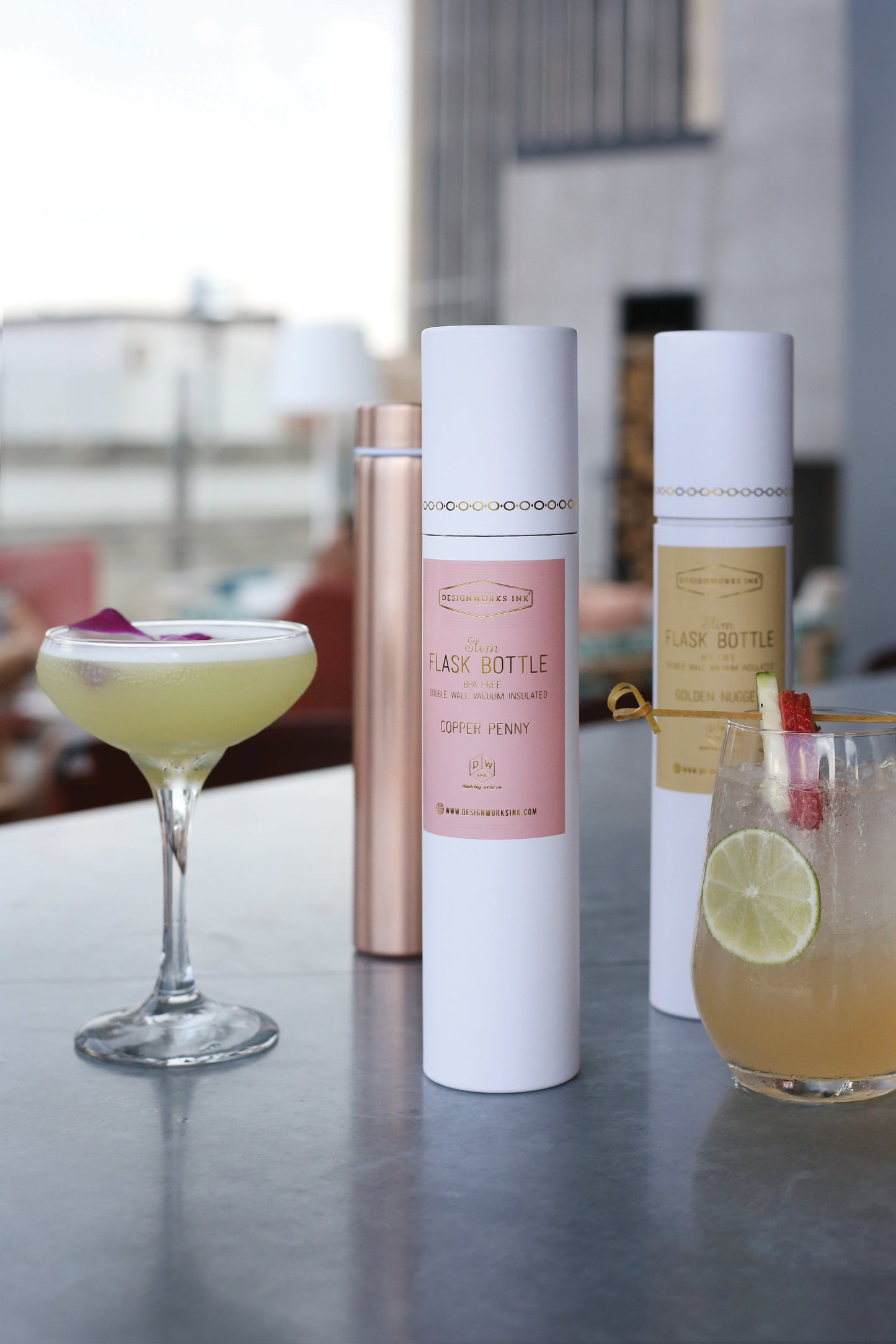 Slim Flask Bottle - Golden Nugget