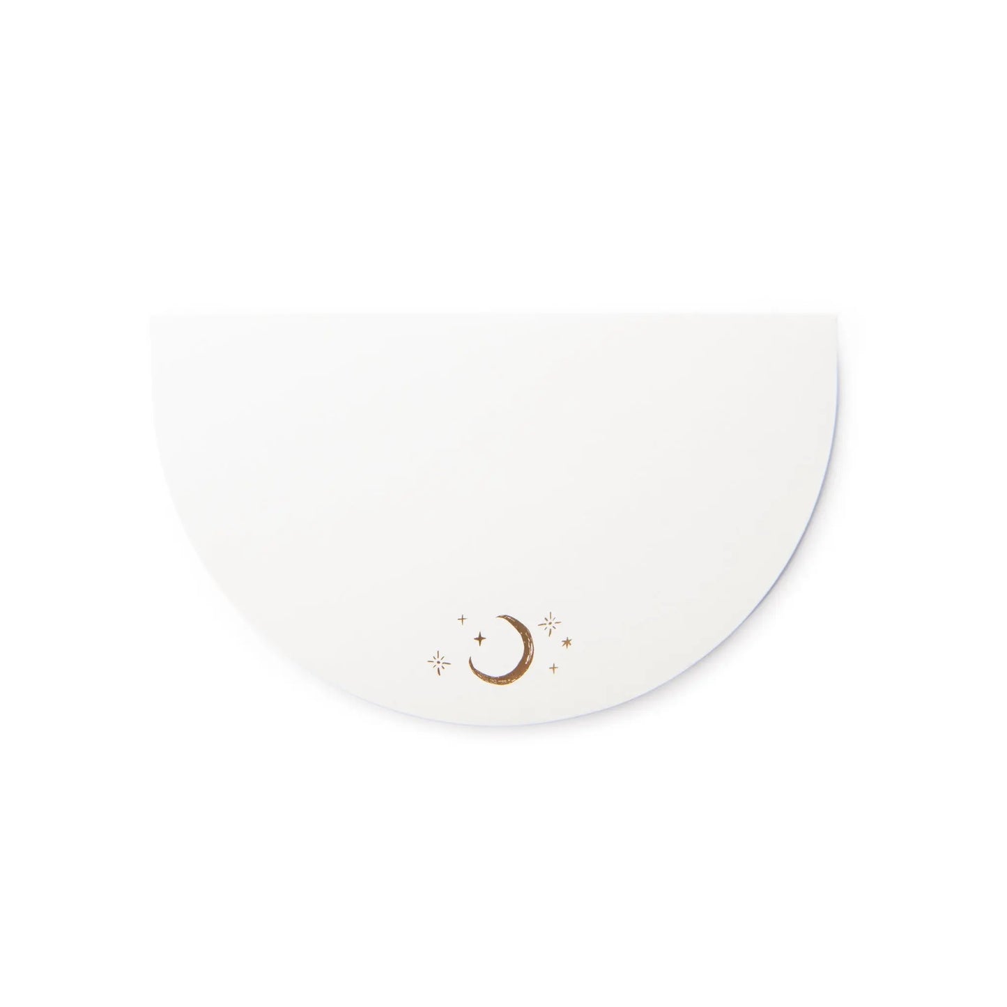 Half moon notepad with celestial embossed design