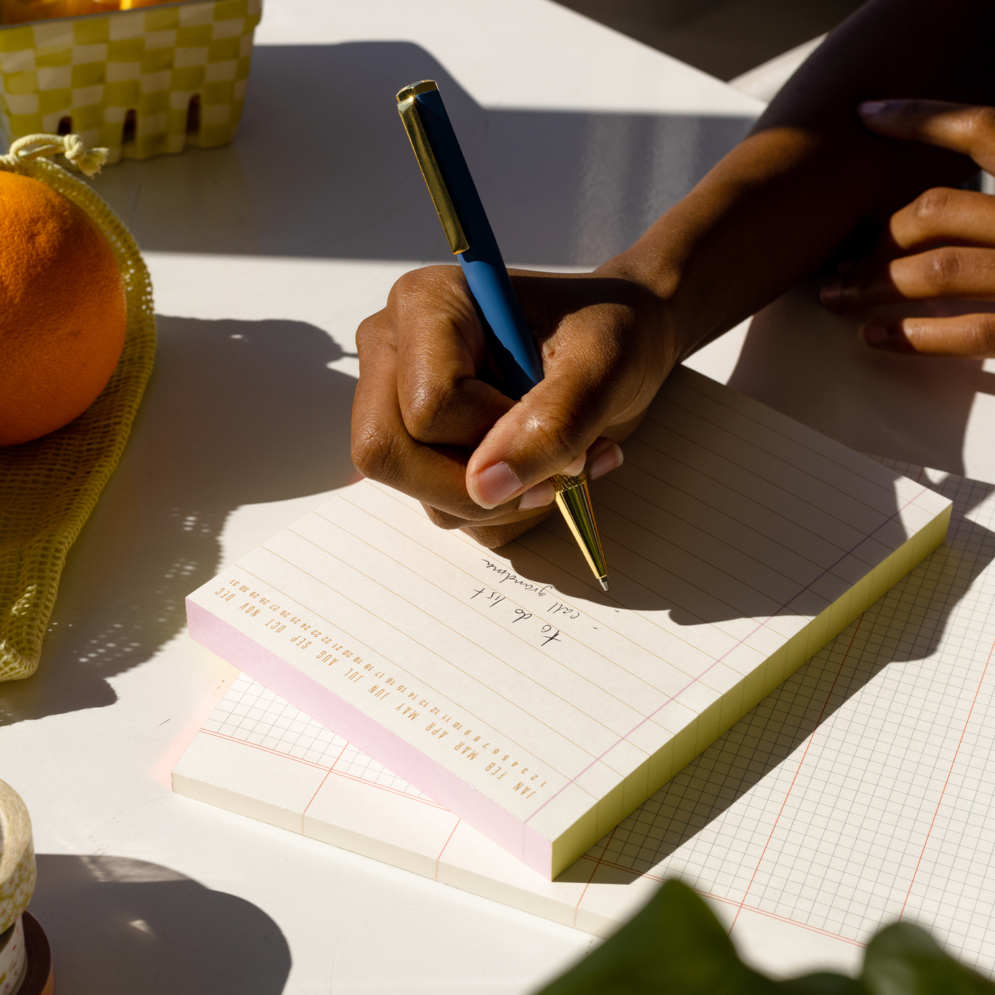 Colorblock Notepad - Chartreuse & Pink