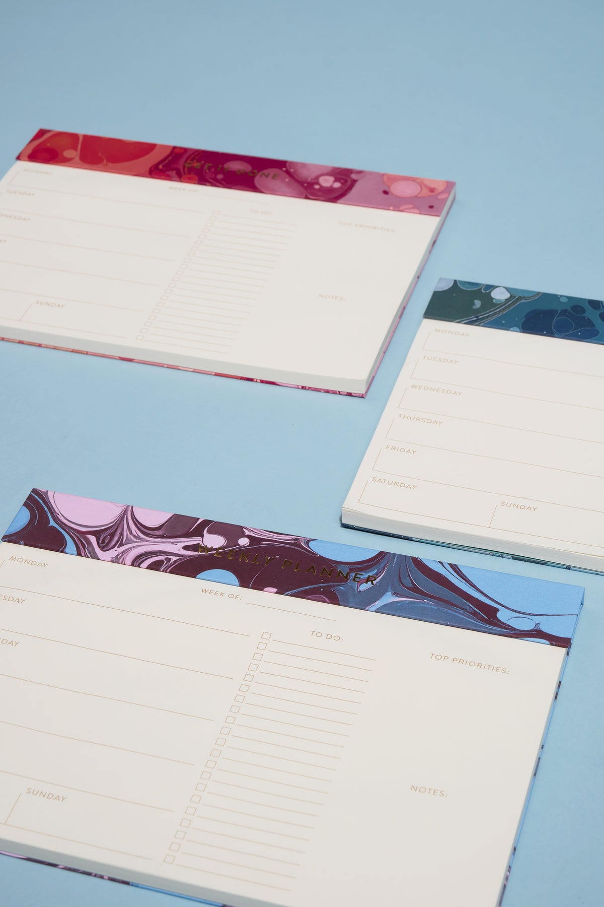 Marble Weekly Planner Notepad - Cherry Peach Designworks Ink