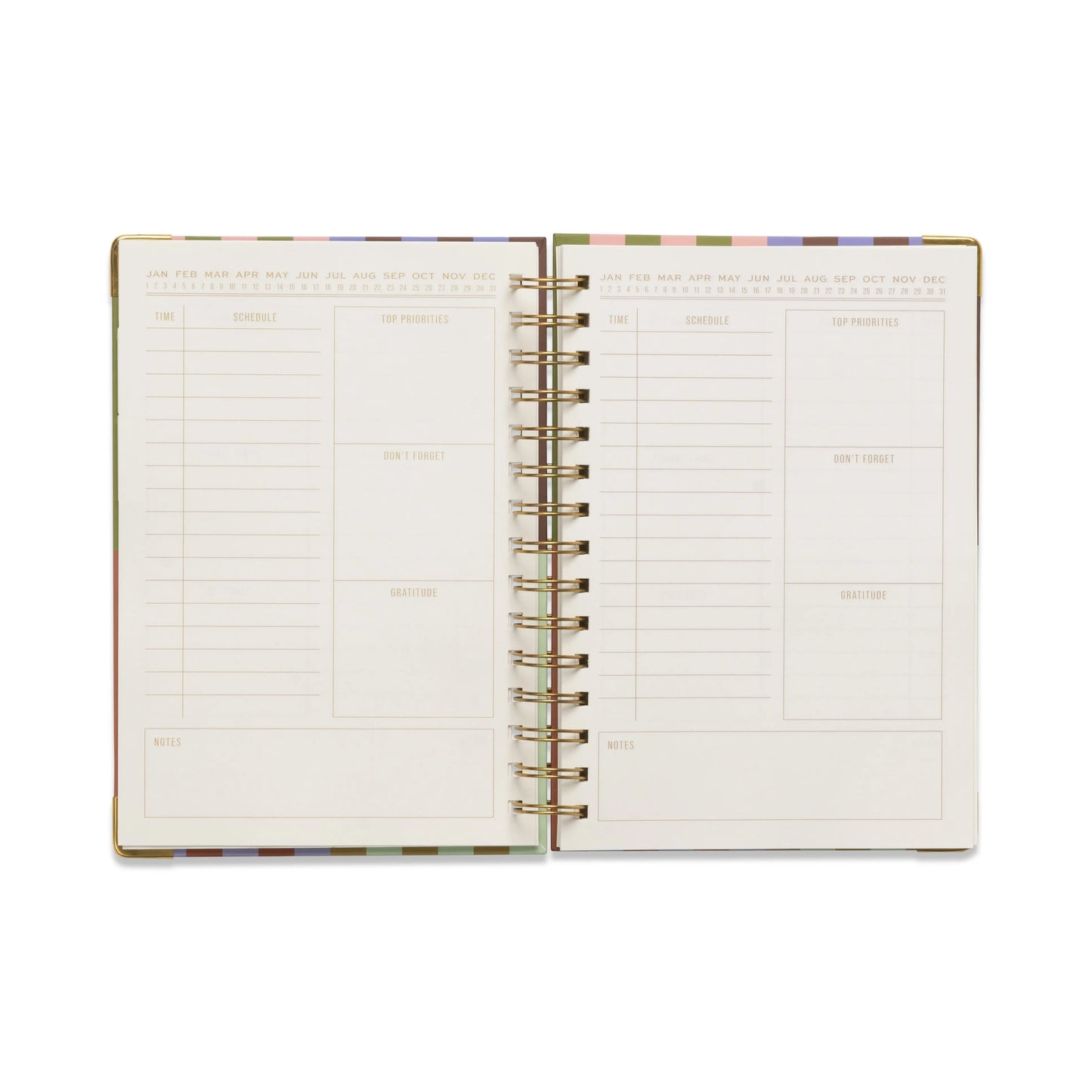 Undated 13 Month Planner - Bold Stripe Designworks Ink