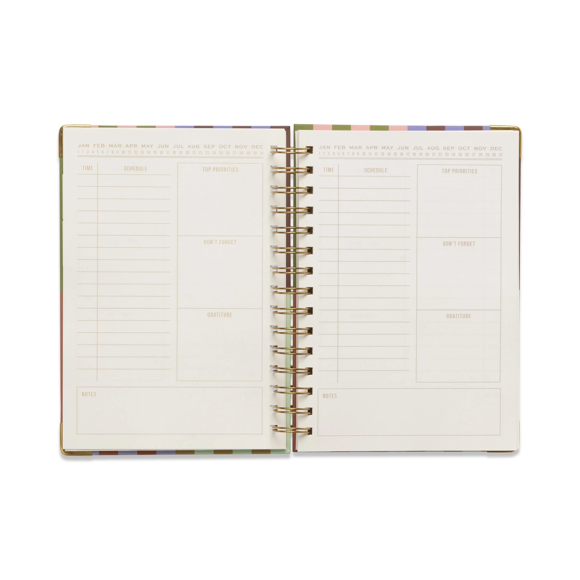 Undated 13 Month Planner - Bold Stripe Designworks Ink