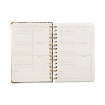 Undated 13 Month Planner - Burgundy Vintage Floral Designworks Ink