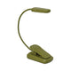 The Book Light - Army Green is a compact, lightweight clip-on LED with an adjustable neck and rectangular head—perfect for reading on the go.