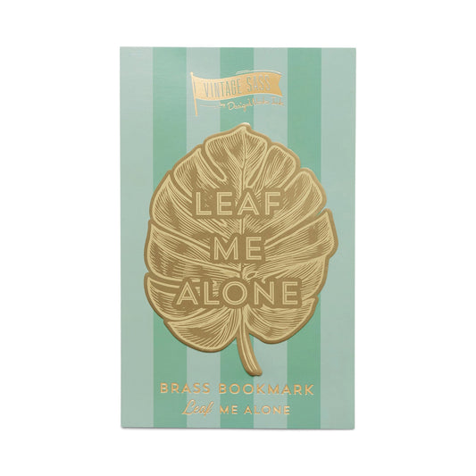 Vintage Sass Brass Bookmark - Leaf Me Alone
