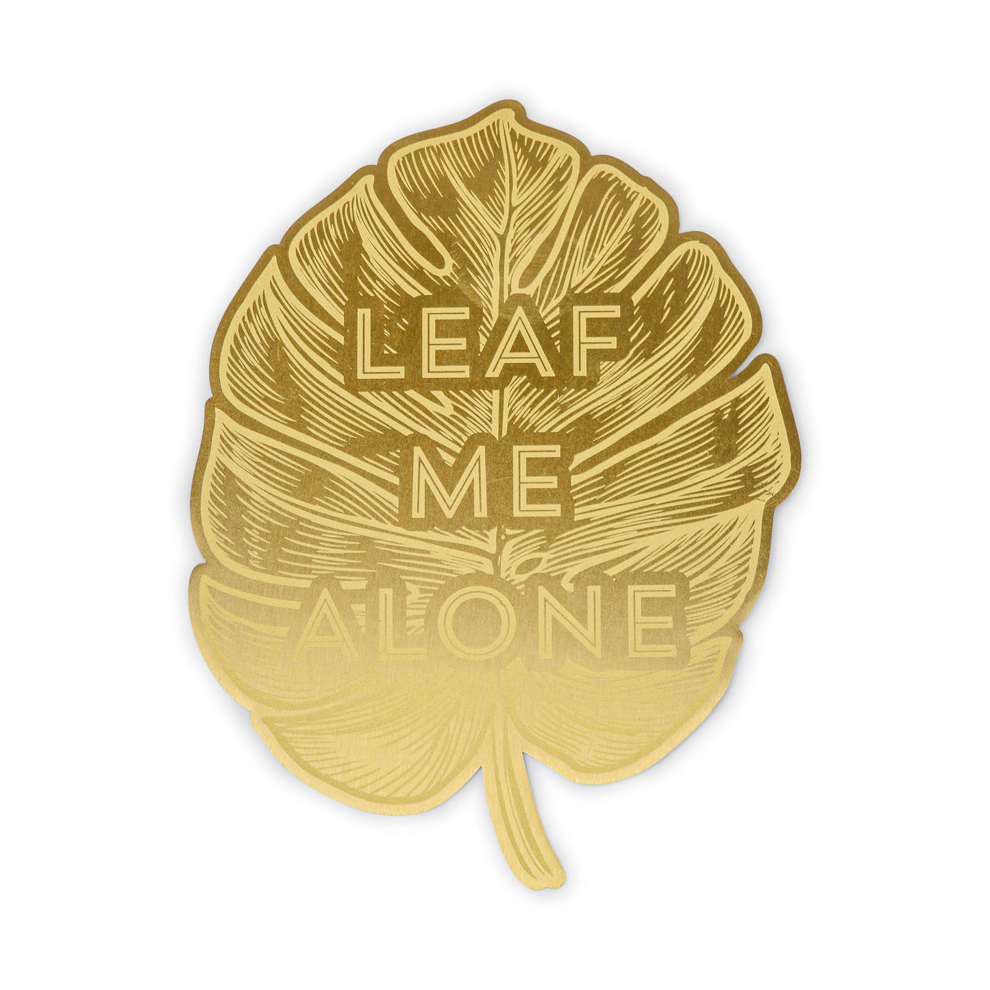 Vintage Sass Brass Bookmark - Leaf Me Alone