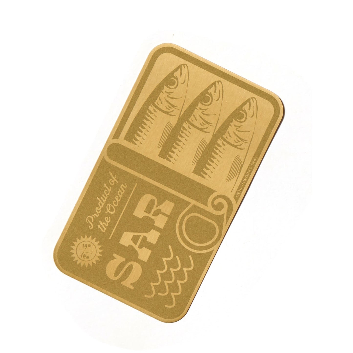 Brass Bookmark - Sardines