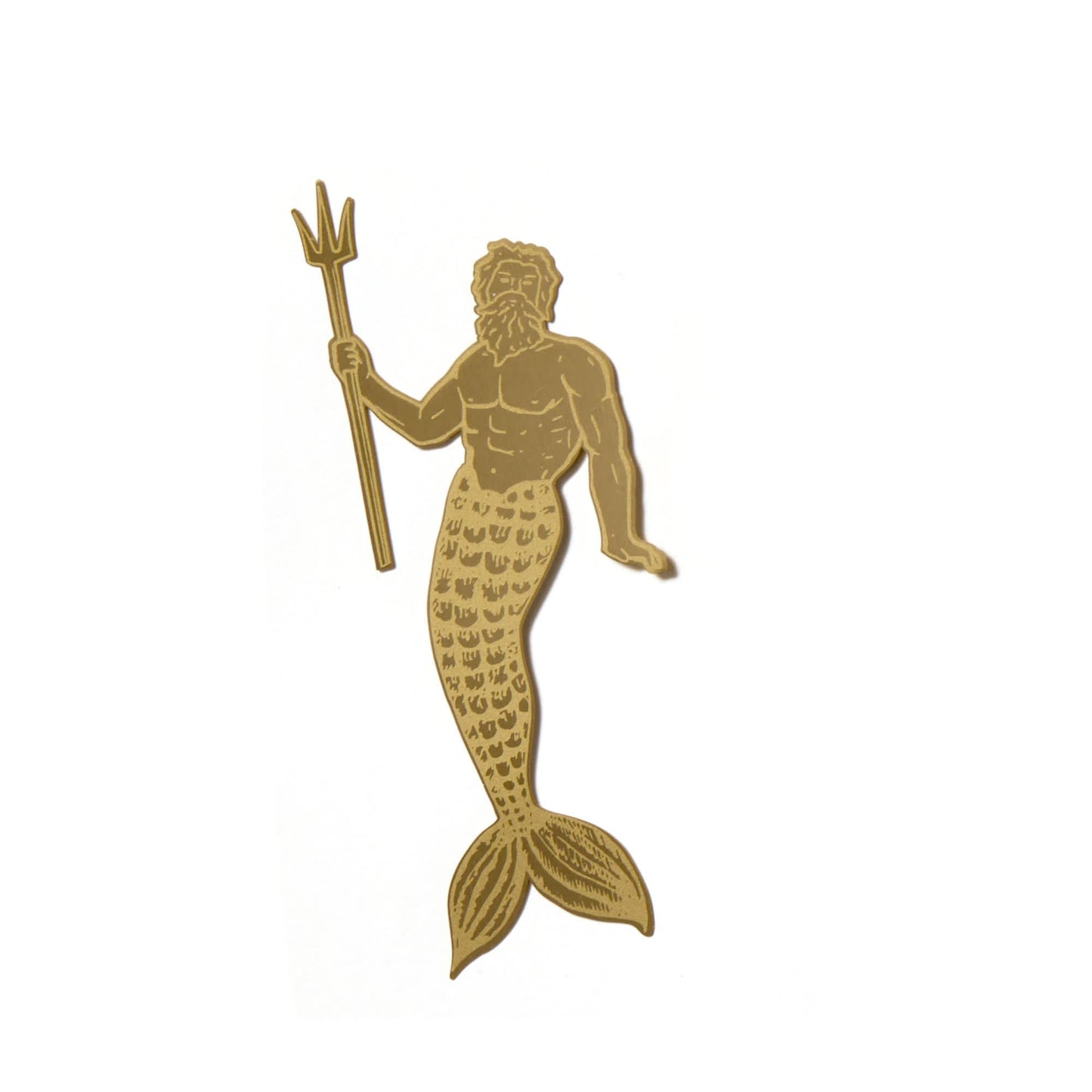 Brass Bookmark - Poseidon