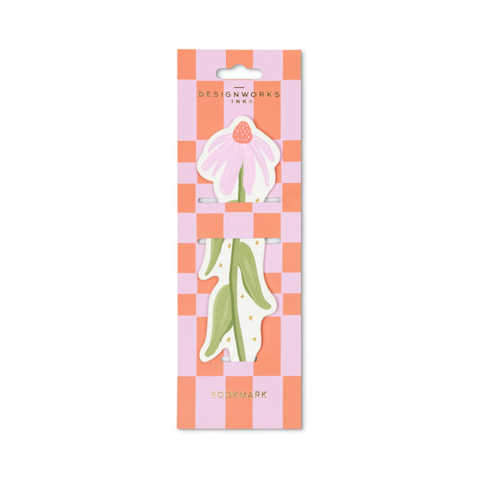 Framed Floral Leatherette Bookmark - Coneflower Designworks Ink