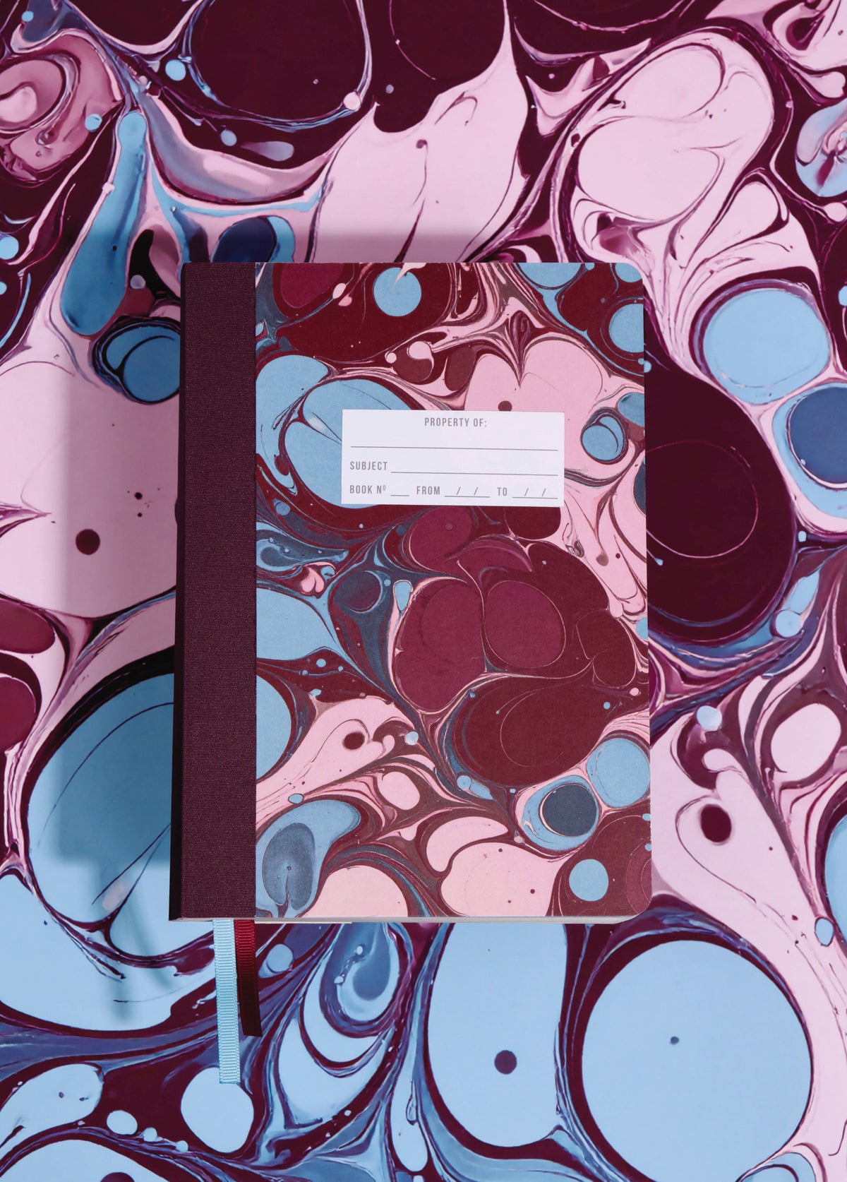 Marble Softcover Journal - Burgundy Sky Designworks Ink