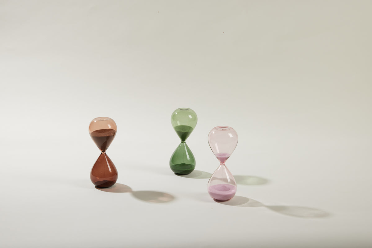  HOURGLASS オパール　砂時計　50カラット 15-Minute Hourglass - Lilac Ð Desk Sand Timer – DesignWorks Ink