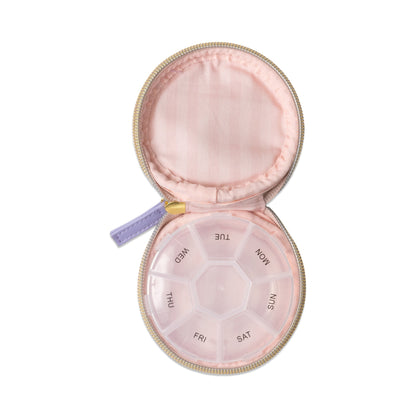 Vegan Leather Pill Case - Purple Vintage Floral