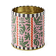 The A Dopo Jungle Storage Tin features a gold interior and a colorful exterior with hand-drawn pink, green, and black stripes and abstract shapes inspired by Mediterranean journeys.