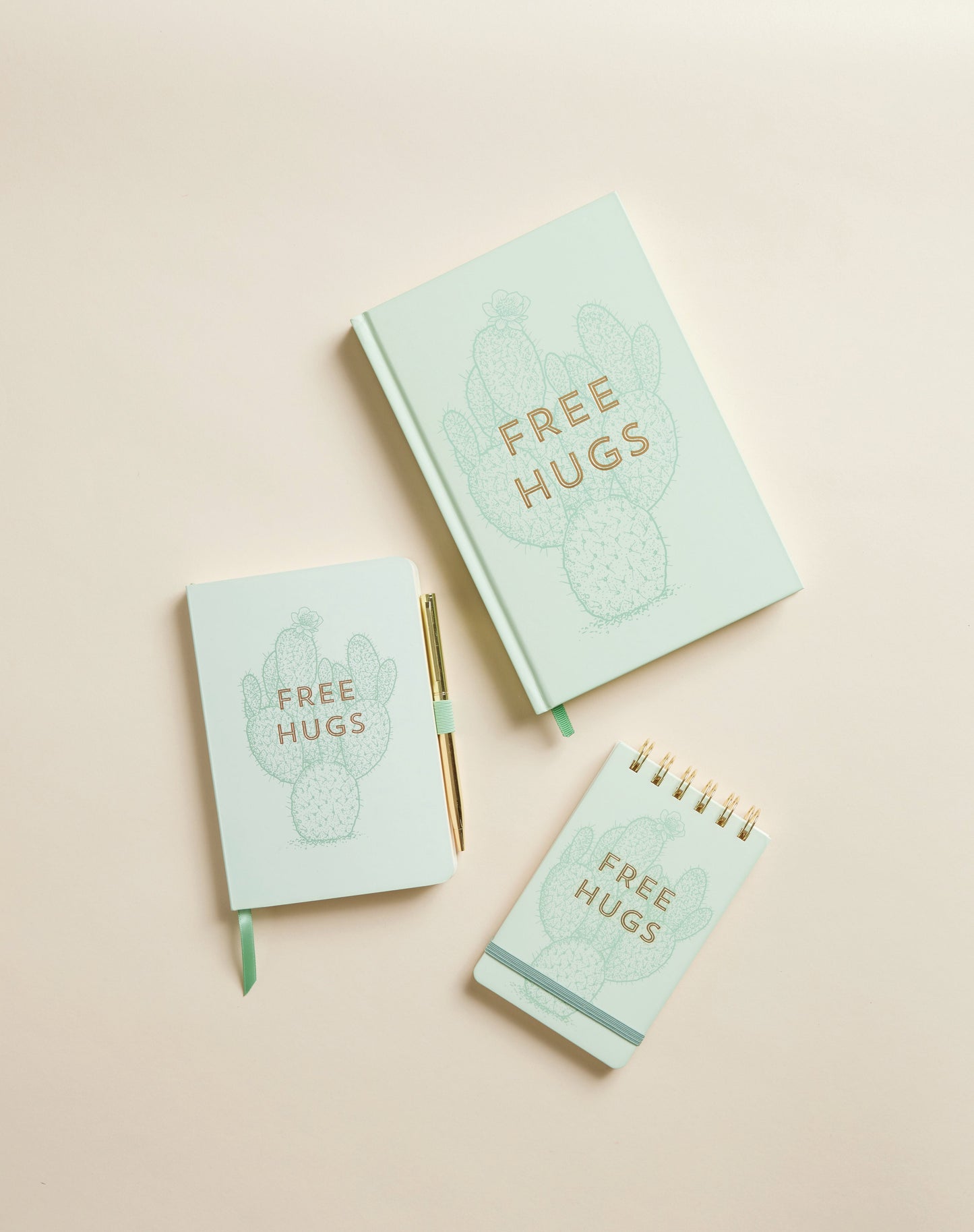 Vintage Sass Notebook with Pen - Free Hugs