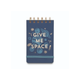 The Vintage Sass Notepad - Give Me Space features a blue cover adorned with planets and stars, with “GIVE ME SPACE” boldly displayed in large capital letters at the center, bringing a cosmic flair to this twin wire notepad.