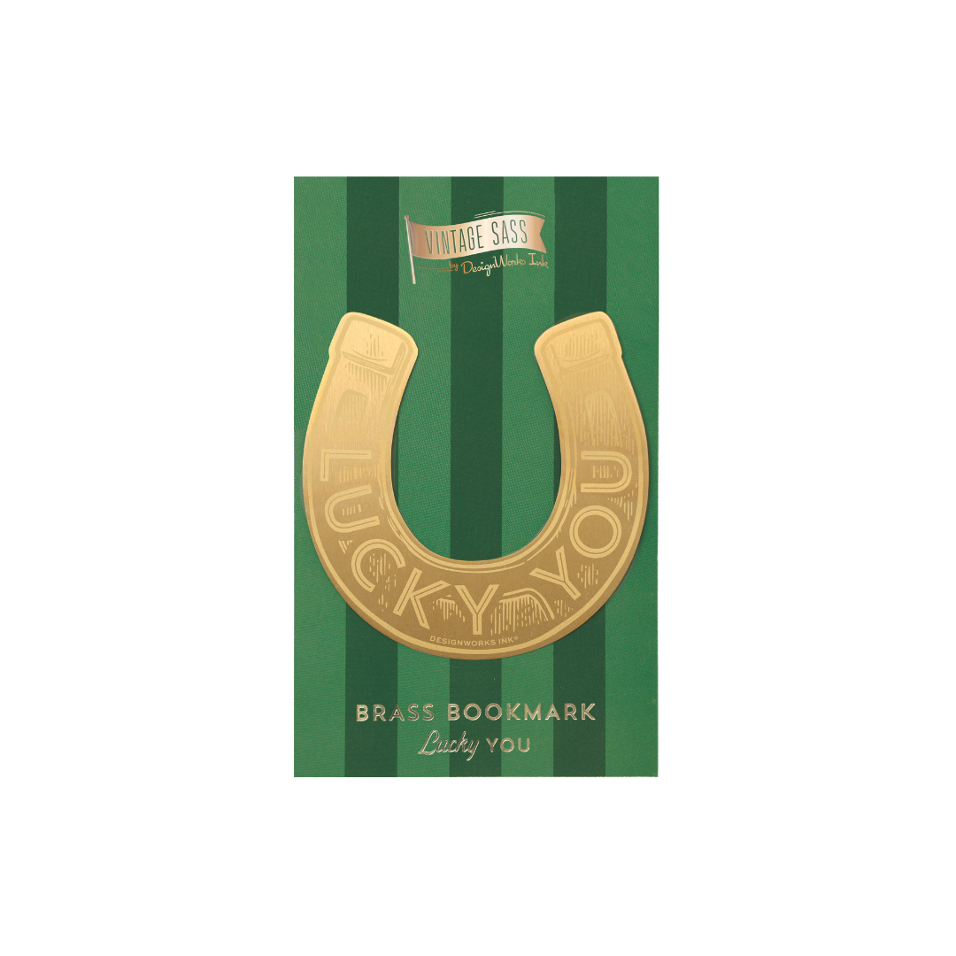 Vintage Sass Brass Bookmark - Lucky you DesignWorks Ink