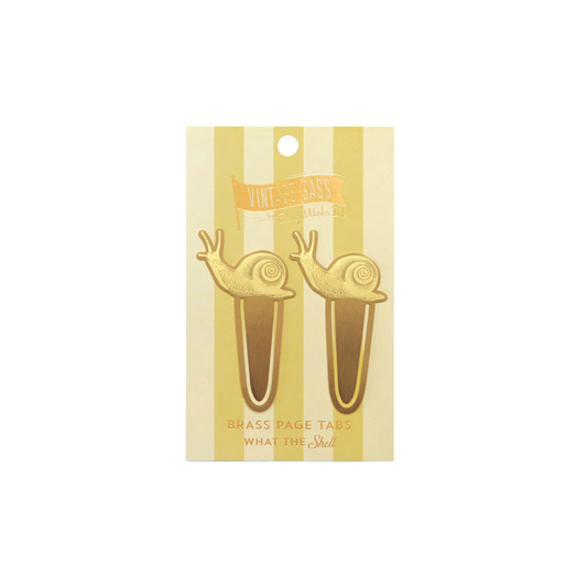 Vintage Sass Brass Page Tabs - What the Shell DesignWorks Ink