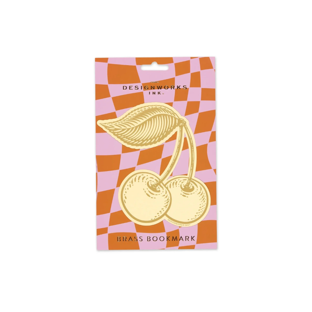 Brass Bookmark - Cherries Designworks Ink