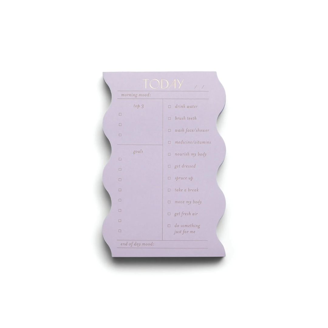 Wavy Daily Notepad - Lilac DesignWorks Ink