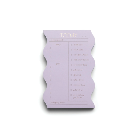 Wavy Daily Notepad - Lilac DesignWorks Ink