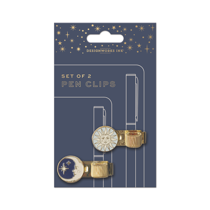 Set of 2 Pen Clips - Celestial DesignWorks Ink