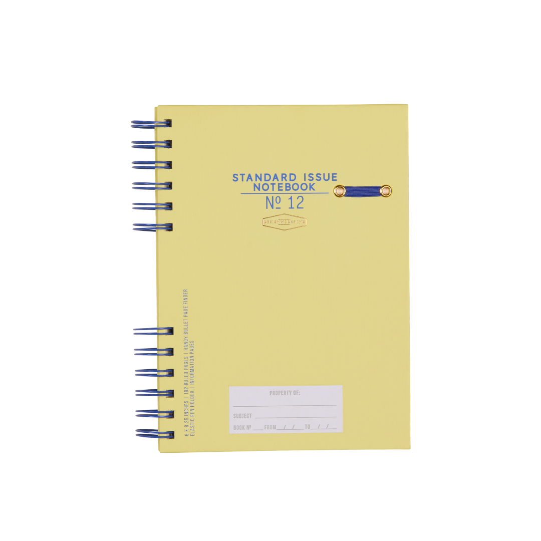 Issued Note Book Standard Issue Planner No. 12 Ð Cobalt + Citron – DesignWorks Ink