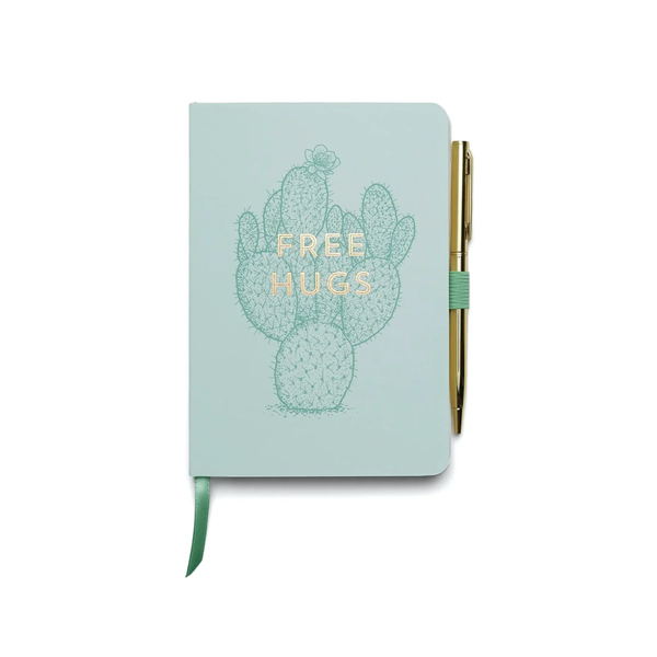 Vintage Sass Notebook with Pen - Free Hugs - DesignWorks Ink