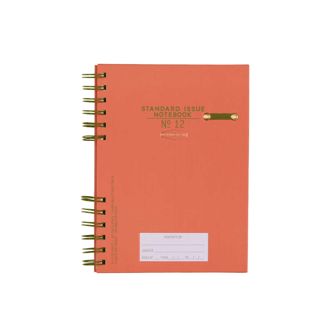Standard Issue Planner Notebook No. 12 - Army Green + Chili Designworks Ink