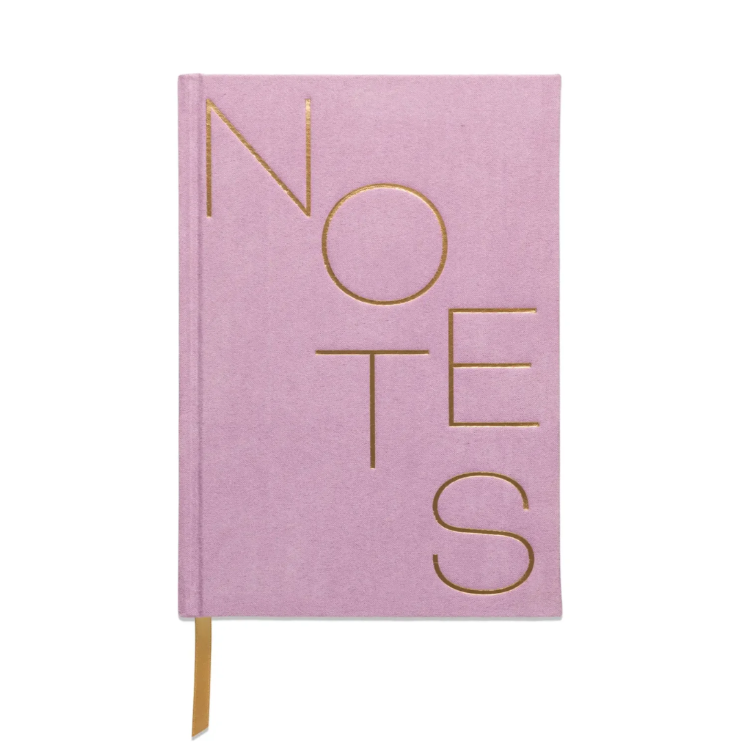 Hard Cover Suede Cloth Journal With Pocket - Notes DesignWorks Ink
